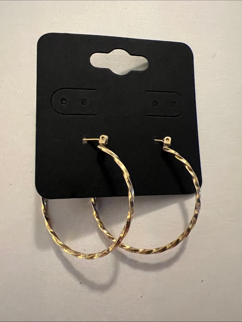 Gold-Tone Twisted Hoop Earrings